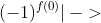 (-1)^{f(0)}|\, ->
