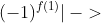 (-1)^{f(1)}|\, ->